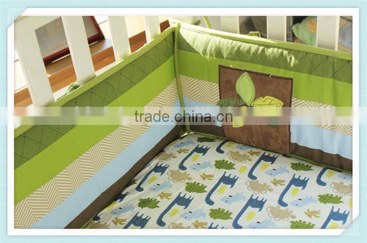 emboidery baby boys dinosaur bedding set crib bedding set from professional manufacturer