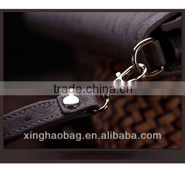 Top Branded and High Quality design real ostrich skin handbag