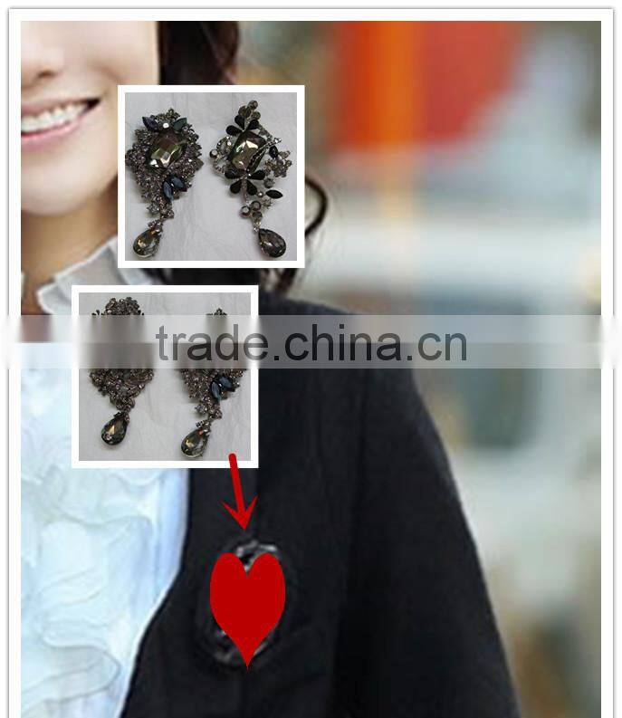 Hot Sale Fashion Antique Crystal Rhinestone Brooches for Women Suit - BR1412005