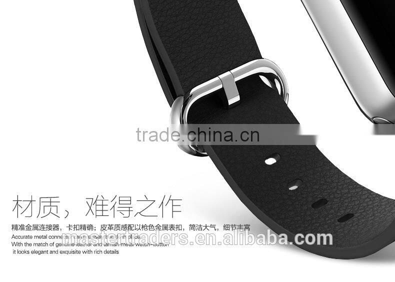 Original Rock 38MM Buckle Genuine Leather Watch Band Wrist Strap With 12 Holes For Apple Watch MT-3510