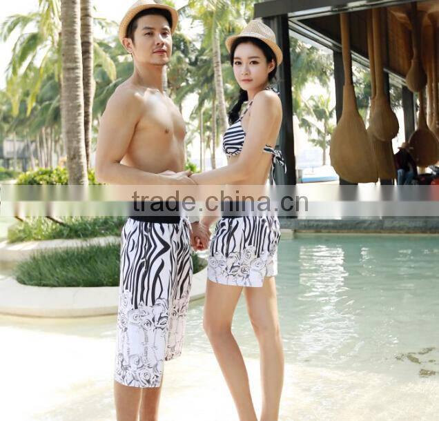 Unique design hawaiian print shorts