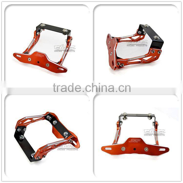 BJ-LPL-030-OR Guangzhou Aaccessories Motorcycle CNC Billet Aluminum Motorcycle Licence Plate Cover