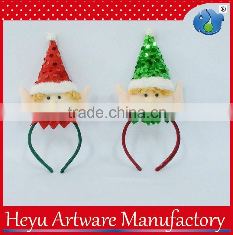 Christmas Elf Handicraft Headbands Felt Christmas Funny Baby Hair Accessory