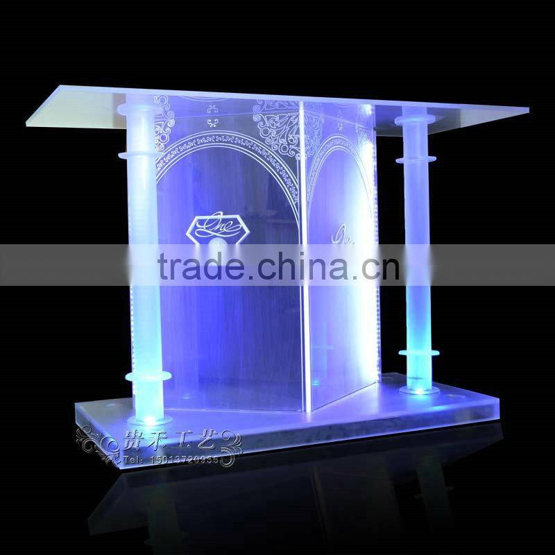 colorful acrylic bar table with LED lights, bar table for bar, Club Bar Designs