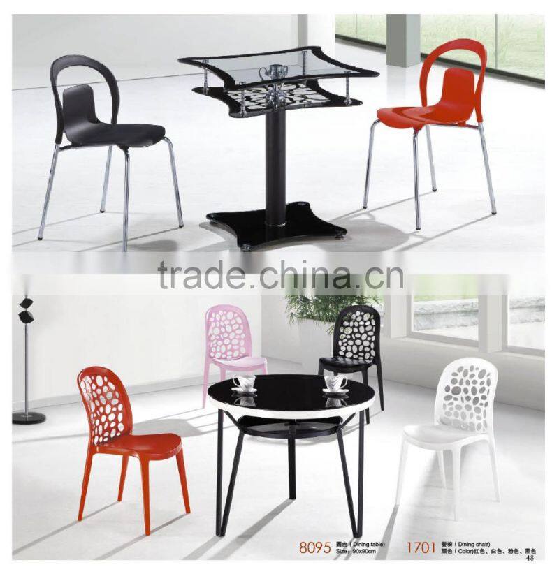 hot sell round wooden dining table with glass top factory sell directly YY26