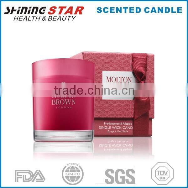 Eco Friendly glass cup white candles