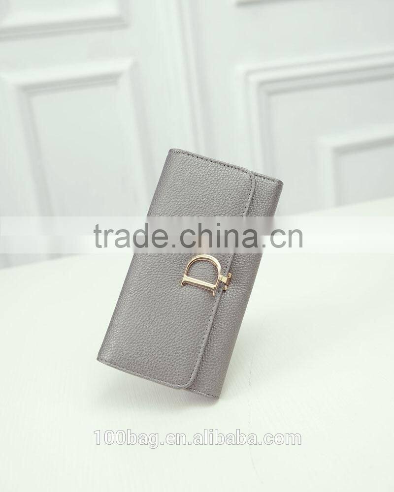 Handbags 2016 new fashion trend of the D word generous leather clutch wallet long section of zero Miss Qian Bao wallet