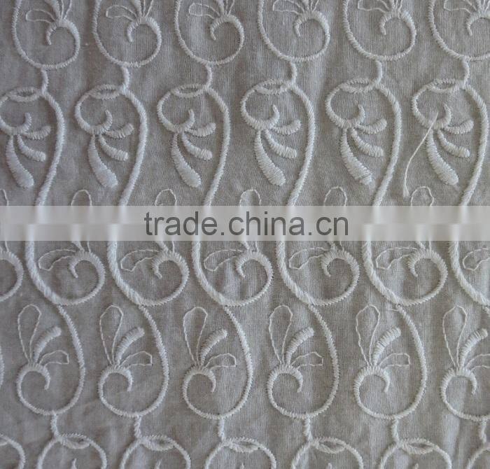 2015 china factory wholesale heavy embroidery cotton lace fabric
