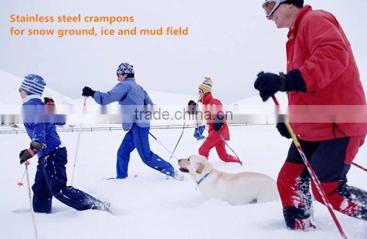 12 teeth claws climbing non-slip shoes cover crampons with chain spike