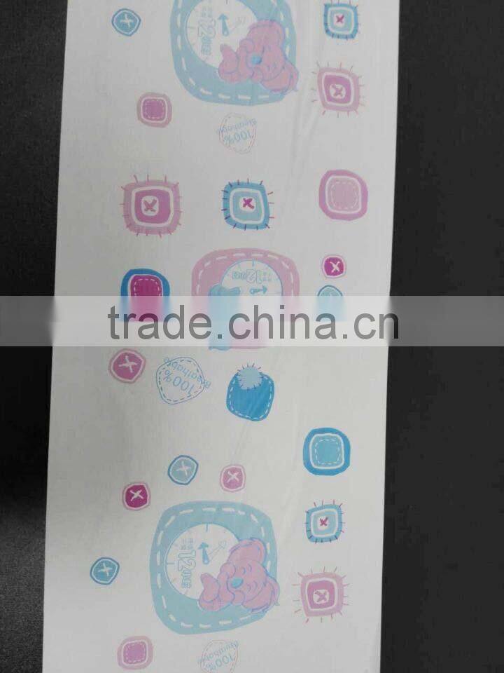 Printed PE Film for Baby Diaper Backsheet and printed pe film