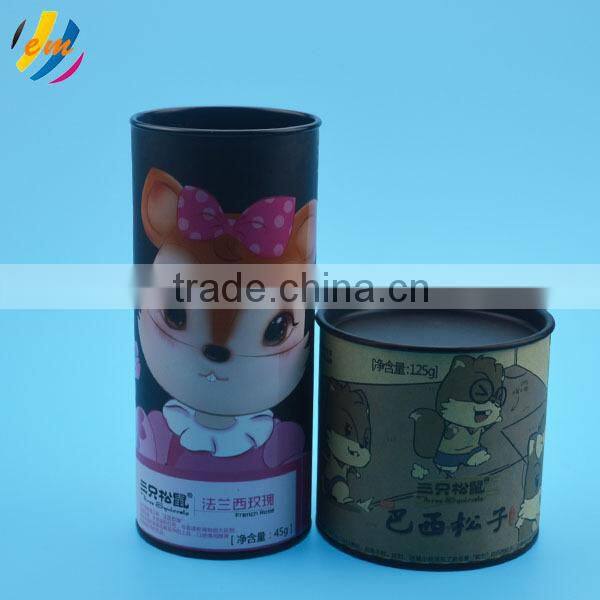 cardboard tube packaging metal lid