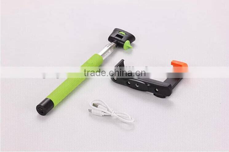 Factory Cheap price Monopod Self-portrait Camera selfie stick with bluetooth shutter button