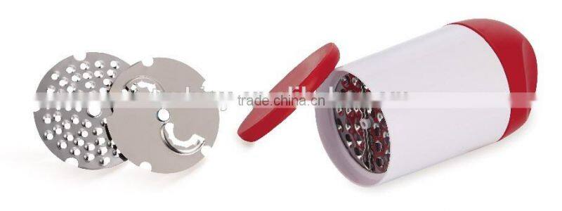 2016 New Design User Safe Plastic Manual Vegetable Grinder Herb Mill Smart Grater