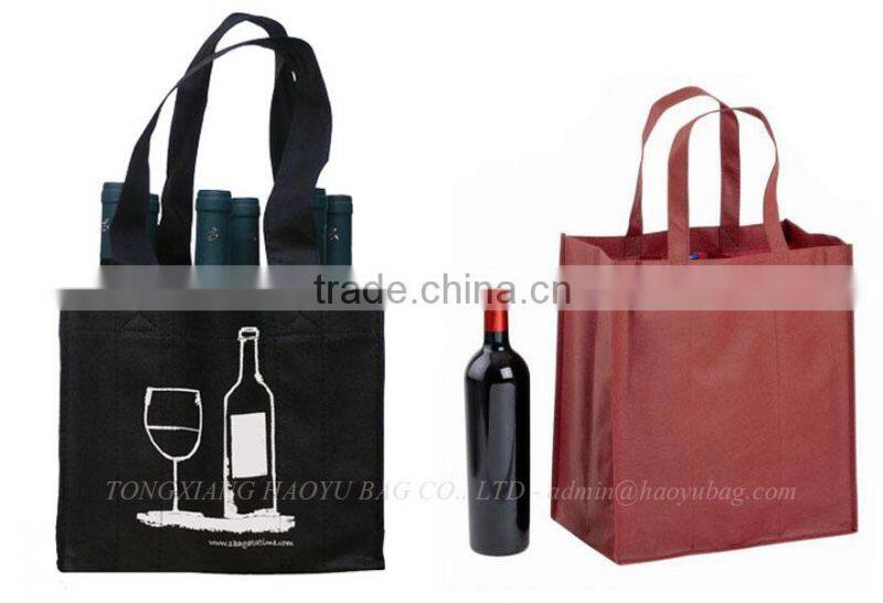 Manufacturing 6 bottle wine bag for non woven tote bag