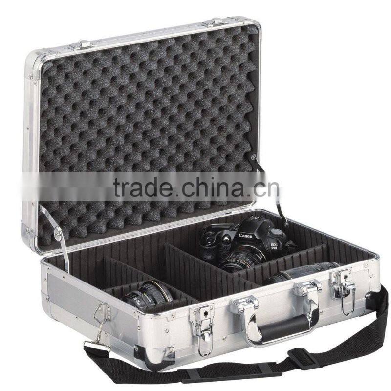 Aluminium Silver Camera Case With Foam Insert