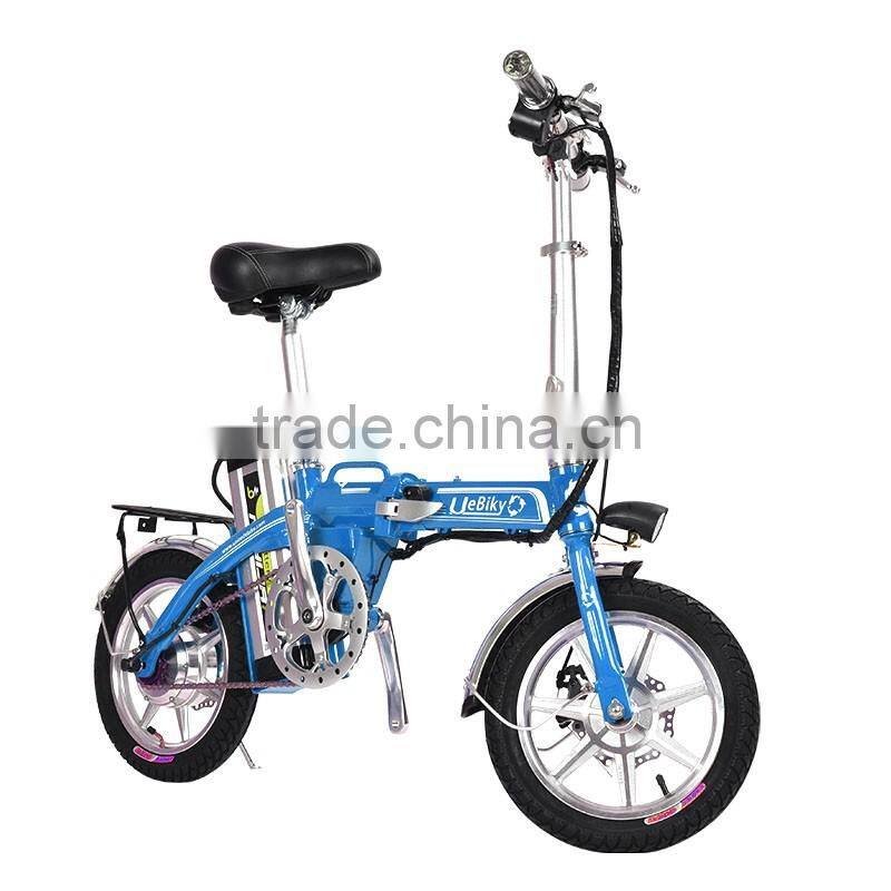Mini Portable Folding Electric Bike / Electric Bicycle 14 inch Made in Shenzhen, China