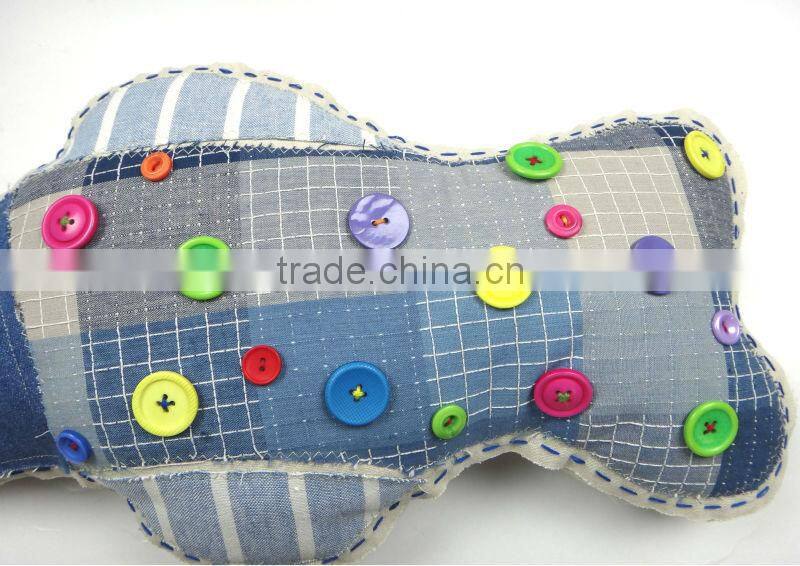 Sewed by hand stitch fish decorative chair cushion