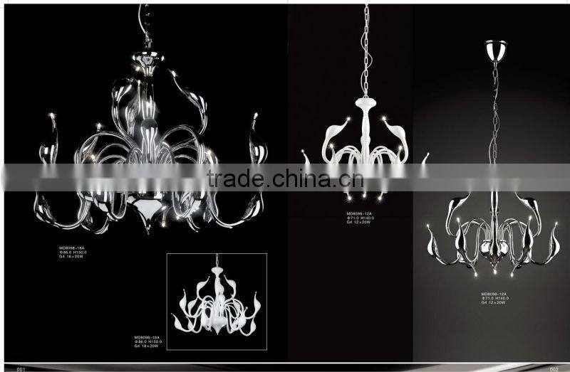 Baby Swan Light Chandelier/White swan pendant