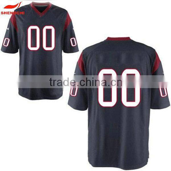 Crew neck white 100% polyester wholesale custom women football jerseys