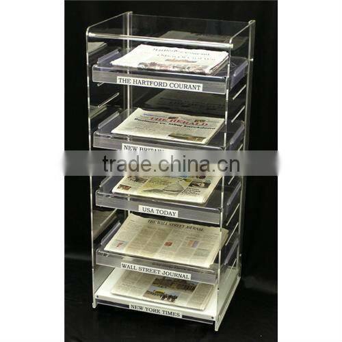 2014 Top quality cardboard brochure holder,cheque book holder wallet