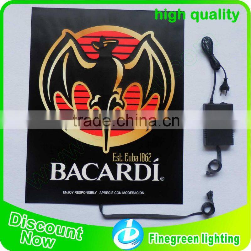 high quality el dynamic poster,beer flashing poster