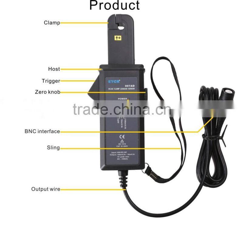 ETCR 007AD AC/DC Clamp Leakage Current Sensor electrical instrument