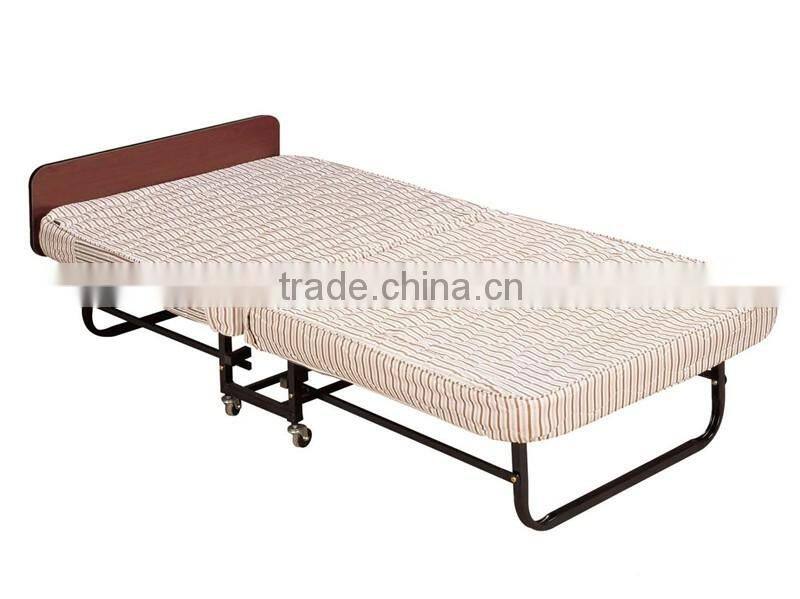 metal folding bed with wheels convenient hotel extra bed