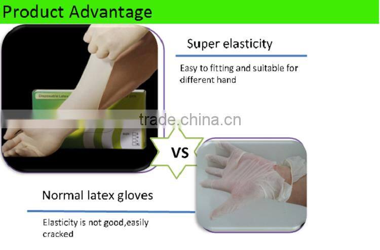 Cheap medical grade powder or powder free latex surgical gloves,packing 1pair/pouch