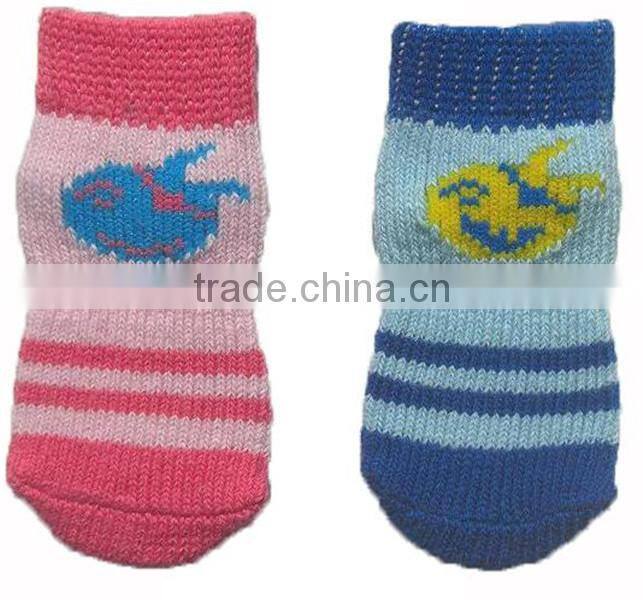 Adorable dog knitting socks / scratch prevention pet sock anti-slip stocking