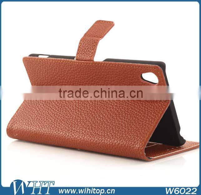LEATHER PU FLIP BOOK WALLET CARD HOLDER CASE COVER FOR SONY XPERIA Z3 L55T L55U D6653 #W6022