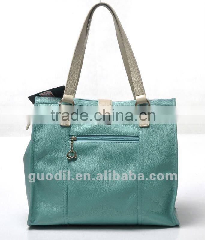 Summer best selling Triple buckles large tote bags fashion ladies leather handbags 2012