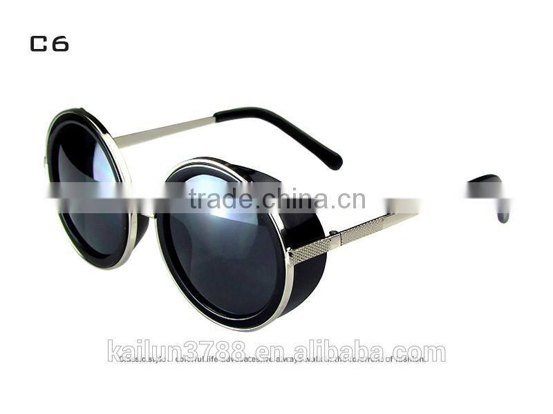 oversize round metal fashion sunglasses 666666