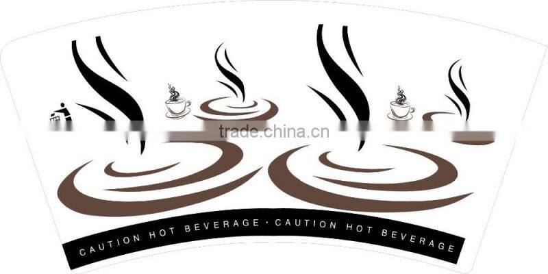 Cheap fashion paper cup fan coated pe with new design