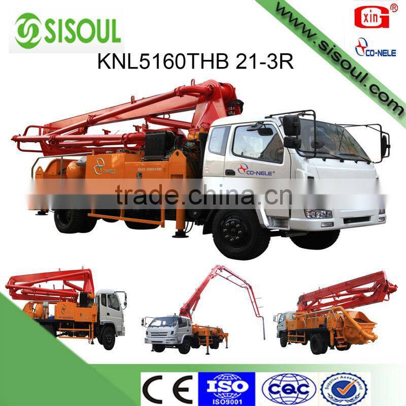 Truck-mounted electric motor concrete pump