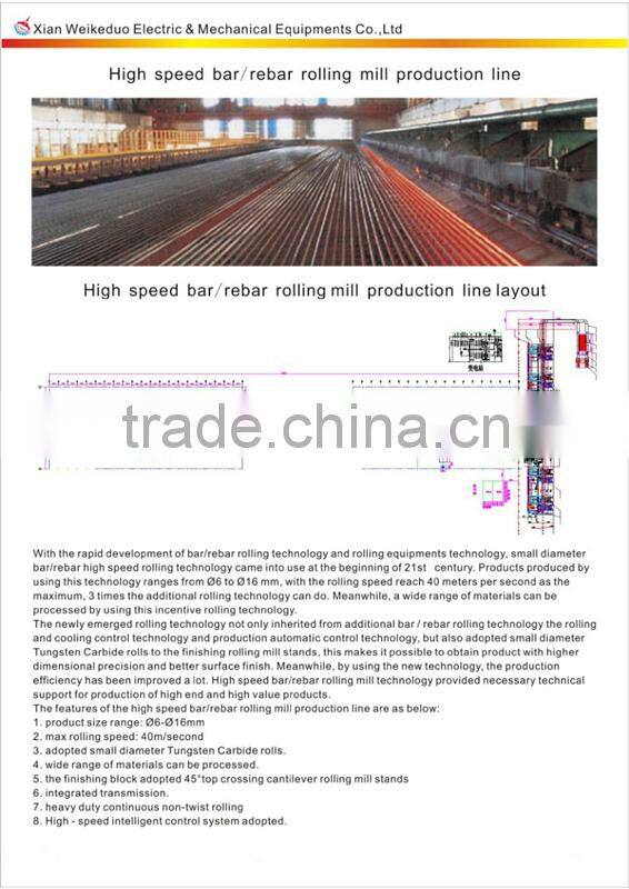 used steel bar rolling mill supplier