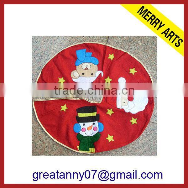 2014 new hot style christmas decoration cheap christmas tree skirts christmas tree skirt wood wholesale