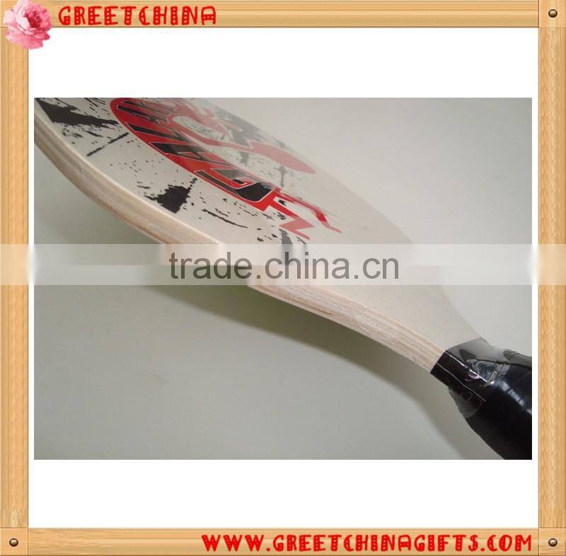 Wood and carbon pickleball paddle racket
