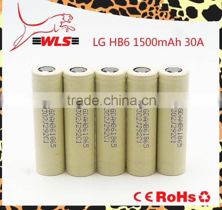 Original LG 18650 battery LG HB6 30A 1500mAh battery rechargeable li-ion battery for power tools