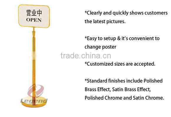 Hotel display sign holder with bracket for Dubai