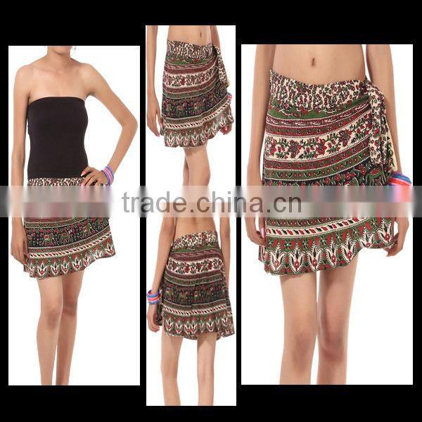 Beach Wear Mini Wrap Skirt