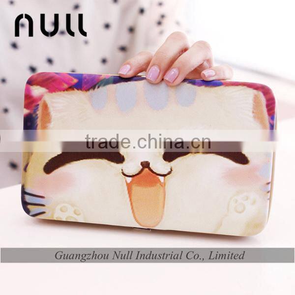 Passport cell phone and card holer leather young girl wallet with frame