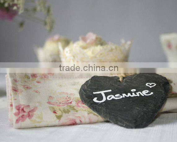 2012 hot sale Beautiful heart shape slate art and crafts art stone