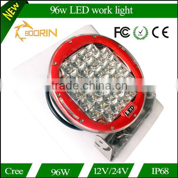 Truck tailer car Jeep 4x4 auto parts LED headlight type lighting,96W led driving light round,super brightness 96W LED work light