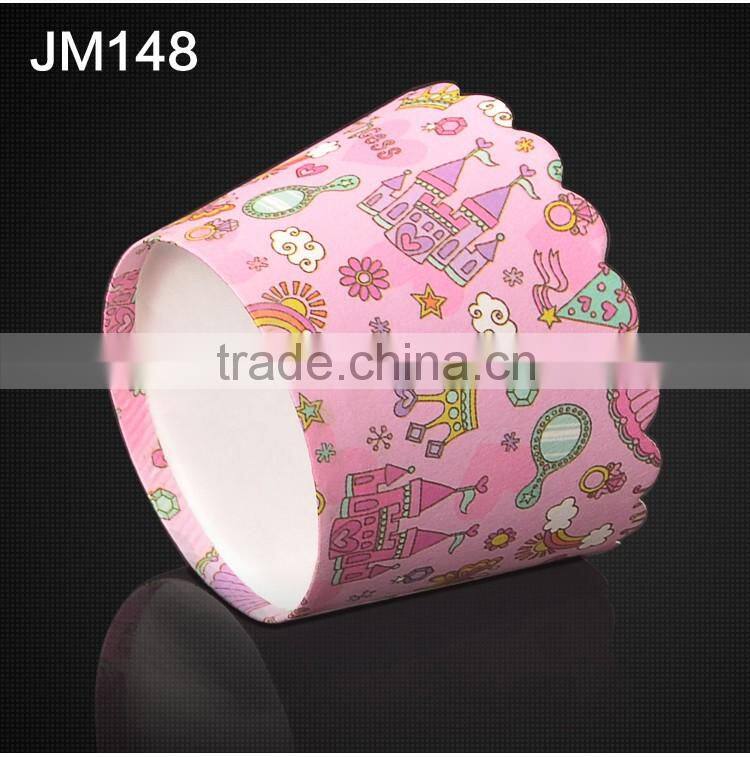 JM148 BAKEST medium castle pattern high temperature resistance muffin cake paper cup high quality baking tools