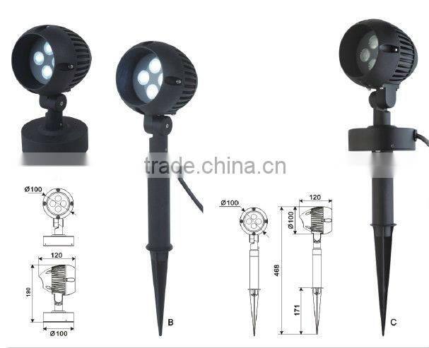 2013 Hot 220-240V 4W CREE XP Garden LED landscape Light with IP65