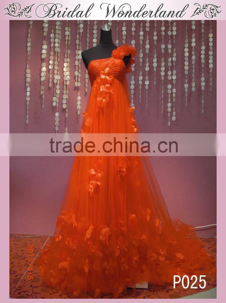 Custom made arabic long red evening dress for wedding