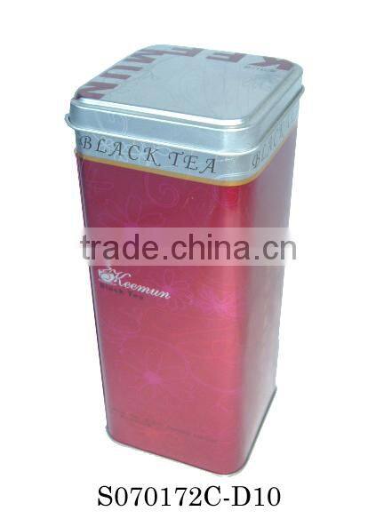 Good high quality square gift tin can for tea