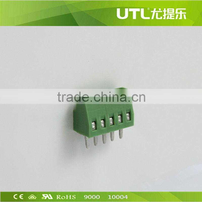 125V 6A 2.54mm Pitch 4-Pin PCB Screw Terminal Block Connector
