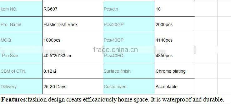 Popular 2 tiers Multifunction Plastic Kitchen Dish Rack