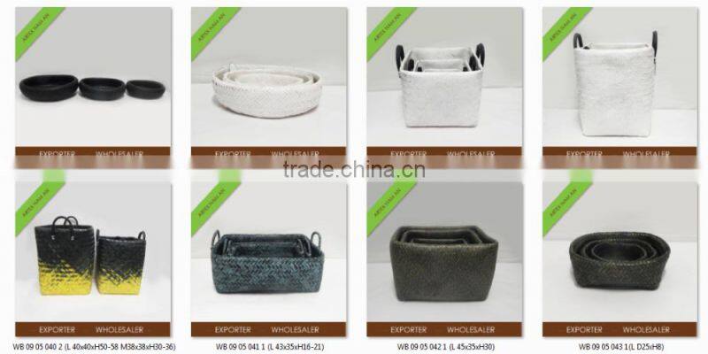 Gold supplier handmade bamboo hamper basket weaving in Vietnam